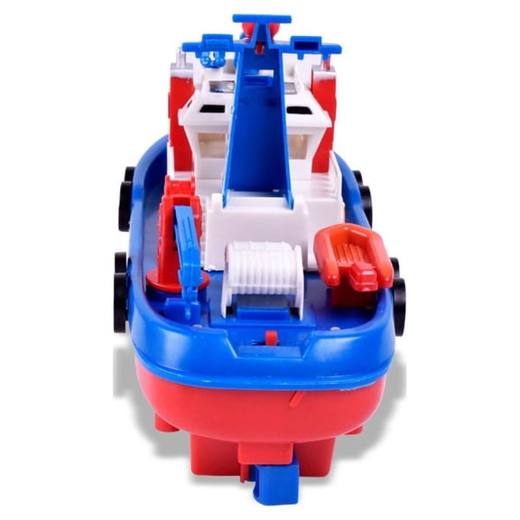 dianhelloya Kids Music Light Water Spray Electric Rescue Fire Boat Model Education Toy Random Color