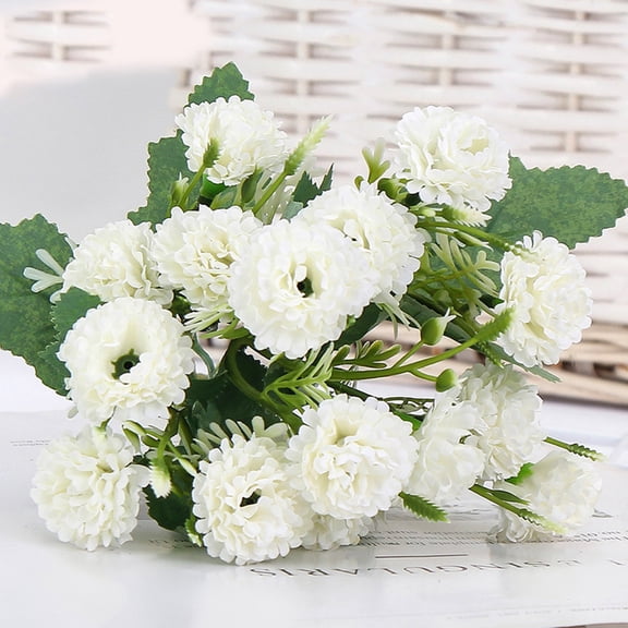 dianhelloya Lifelike Lilac Simulation Bouquet Realistic Non-fading Easy to Care Home Decoration Versatile Artificial Flower Bouquet Blue