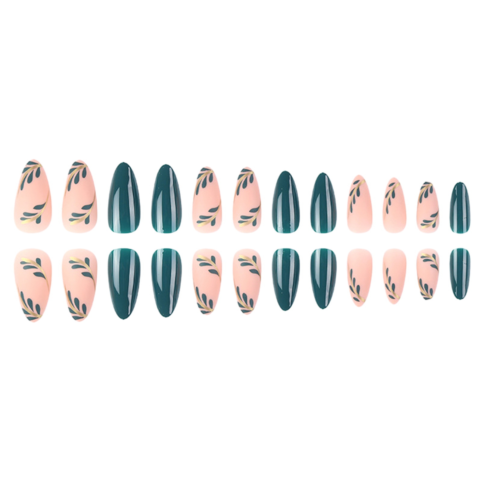 dianhelloya Longlasting Nail Art Stickers 1 Set Wearable False Nails