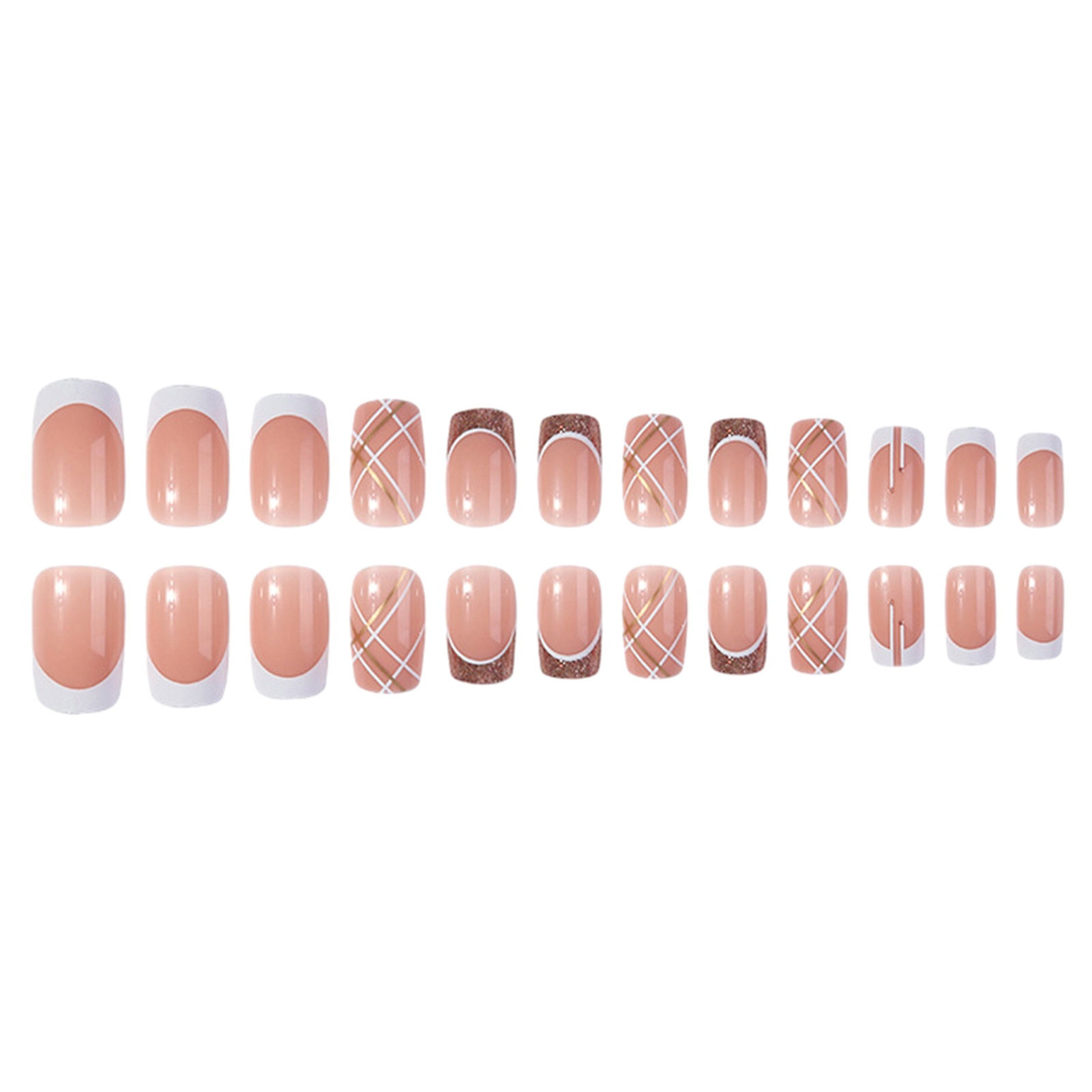 dianhelloya Longlasting Nail Art Stickers 1 Set Wearable False Nails