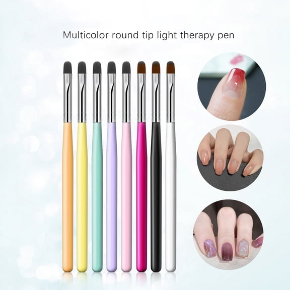 dianhelloya Nail Art Brush Soft Bristles Non-Shedding Comfortable Grip Convenient Decorative Plastic Nail Art Brush Gel Polish Applying Tool Pink