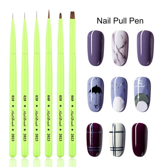 dianhelloya Nail Art Pen Fruit Green Versatile Easy to Use Lightweight UV Manicure Pen for Beautiful Nail Designs C