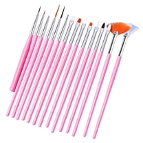 dianhelloya Nail Art Supplies 15Pcs Nail Art Brush Kit Soft Bristles Fine Nib Non-shedding DIY Gradient Blooming Effect Nail UV Gel Liner Brush Drawing Pen Nail Salon Supply