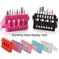 thumbnail image 1 of dianhelloya Nail Art Tools Manicure Drill Bits Stand Multi-grid Design Height Adjustable High Durability Dustproof 16 Slots Nail Drill Bit Brush Storage Holder for Nail Salon, 1 of 8