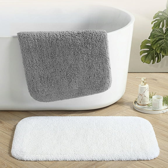 dianhelloya Premium Microfiber Bath Mat with Non-Slip Rubber Backing, Super Absorbent Quick-Dry Floor Towel, Fade-Resistant Thick Velvet, Machine Washable Modern Bathroom Rug