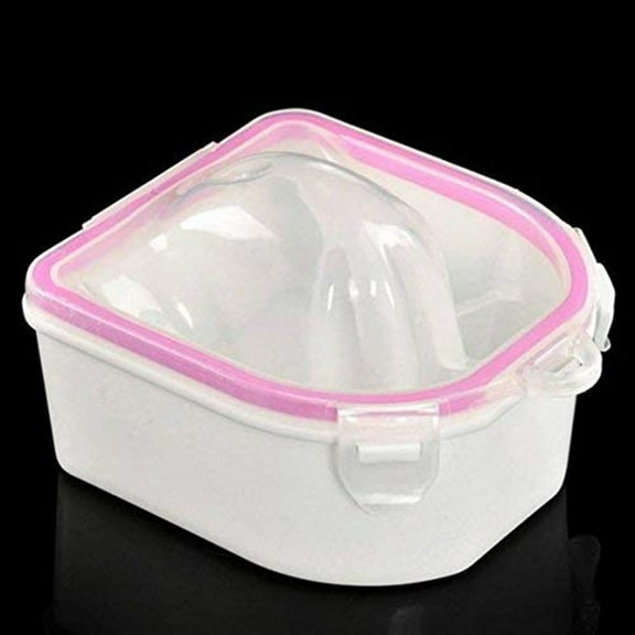 dianhelloya Pro Dual Layer Hand Washer Nail Bowl Soak Off Polish Remover Manicure Tools Pink
