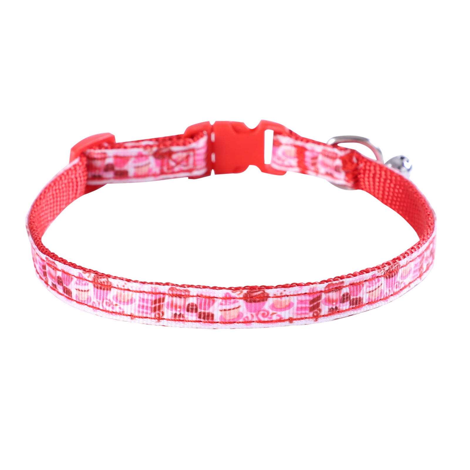 dianhelloya Puppy Collar Loveheart Pattern Decorative Fabric Breakaway