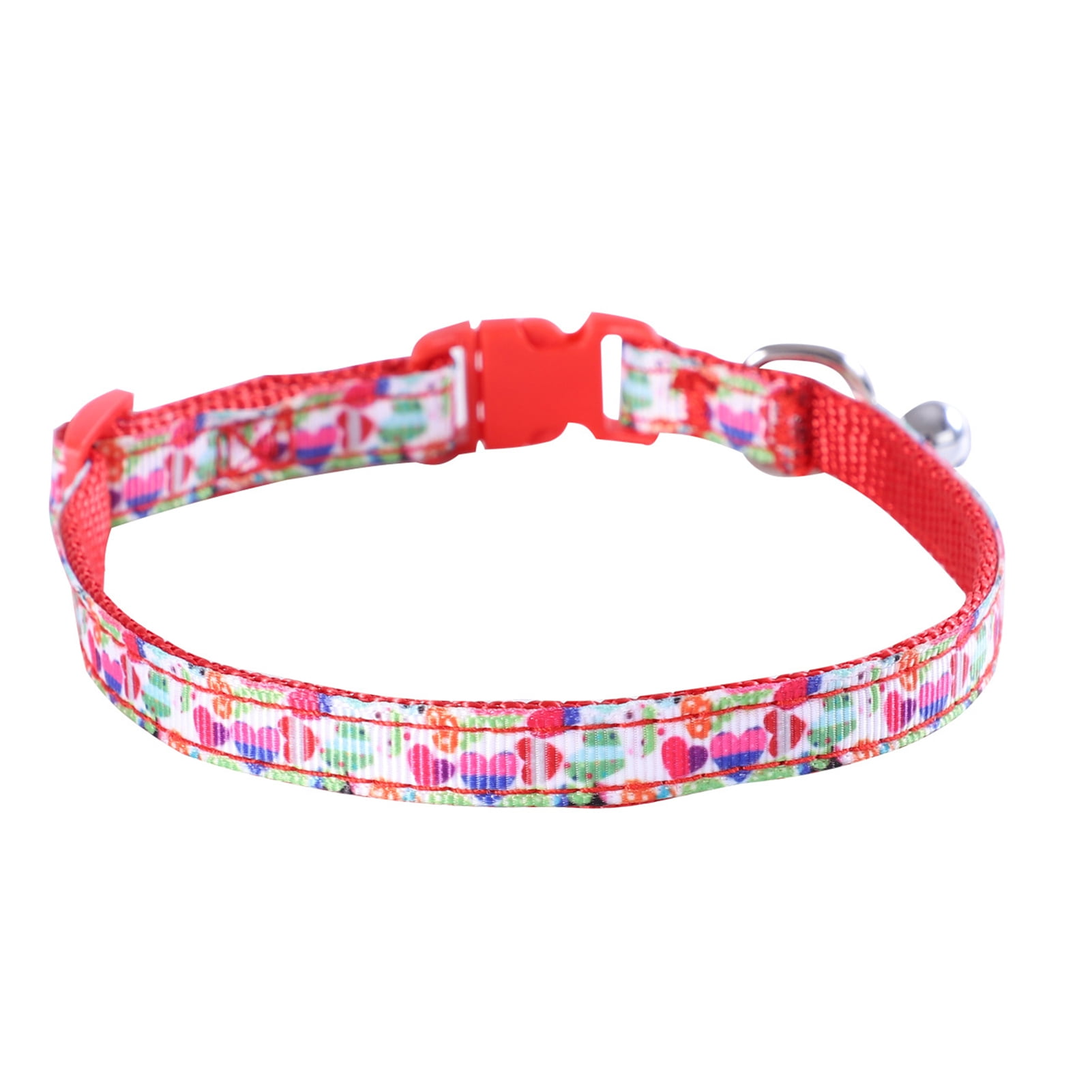 dianhelloya Puppy Collar Loveheart Pattern Decorative Fabric Breakaway