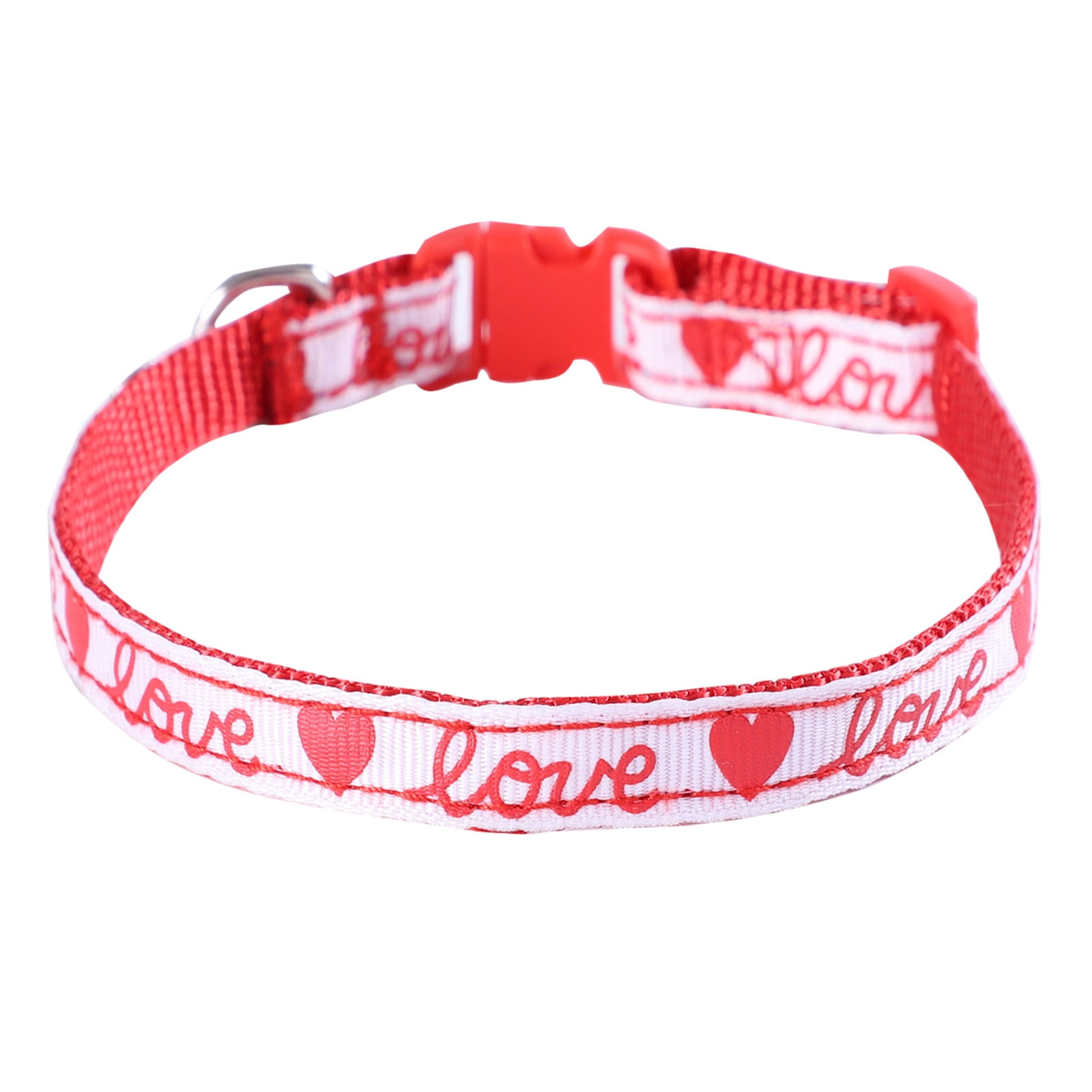 dianhelloya Puppy Collar Loveheart Pattern Decorative Fabric Breakaway