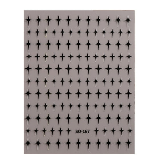 dianhelloya Shiny Star Nail Art Stickers 3D Ultra-thin Star Decals DIY Manicure Nail Adhesive Decoration