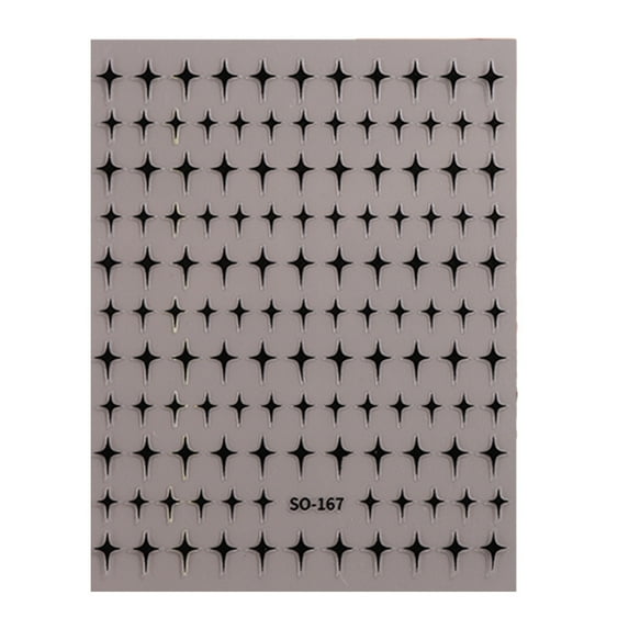 dianhelloya Shiny Star Nail Art Stickers 3D Ultra-thin Star Decals DIY Manicure Nail Adhesive Decoration
