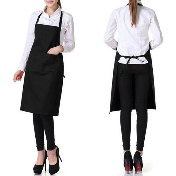 dianhelloya Solid Color Oil-resistant Restaurant Home Kitchen Cooking Protective Apron Purple