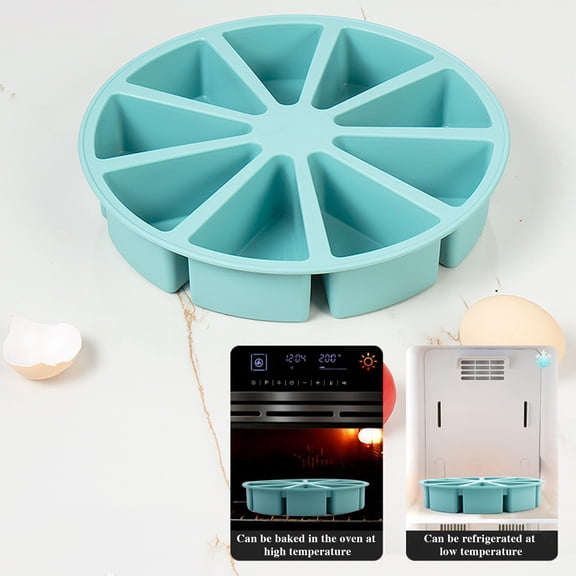 dianhelloya Triangular Silicone Cake Mold with 9 Partitions - BPA-Free, Non-Stick, Heat-Resistant Baking Pan for Cakes, Mousse, Pudding, Soap, Dishwasher & Microwave Safe