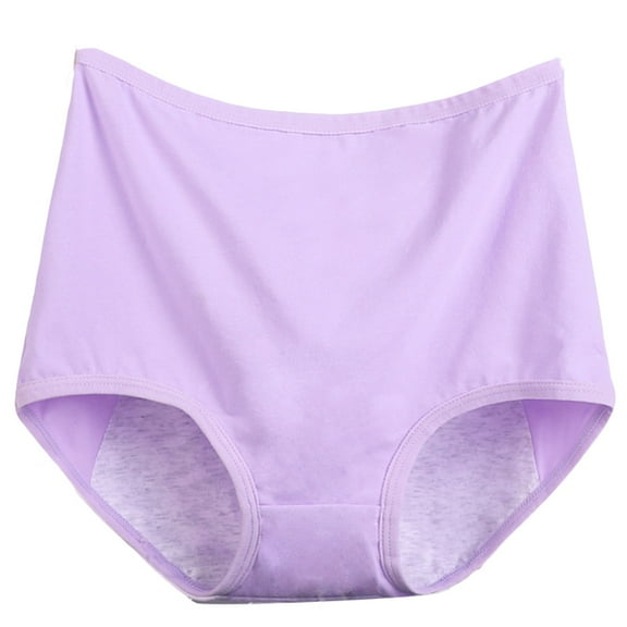 dianhelloya Women Casual High Waist Menstrual Period Leak Proof Underwear Cotton Briefs