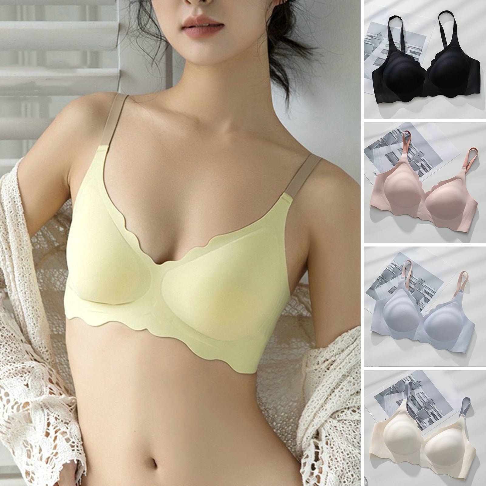 PACK OF 3 Women's NON Padded Sports Cotton Bra for Women/Girls bra with  match dashing