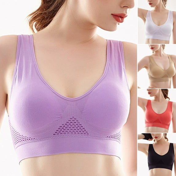 dianhelloya sports bras for women Sports Bra Hollow Out Thin Padded Intimacy Comfortable Breathable Solid Color Breast Support U-shaped Back Women Bras Inner Wear Garment