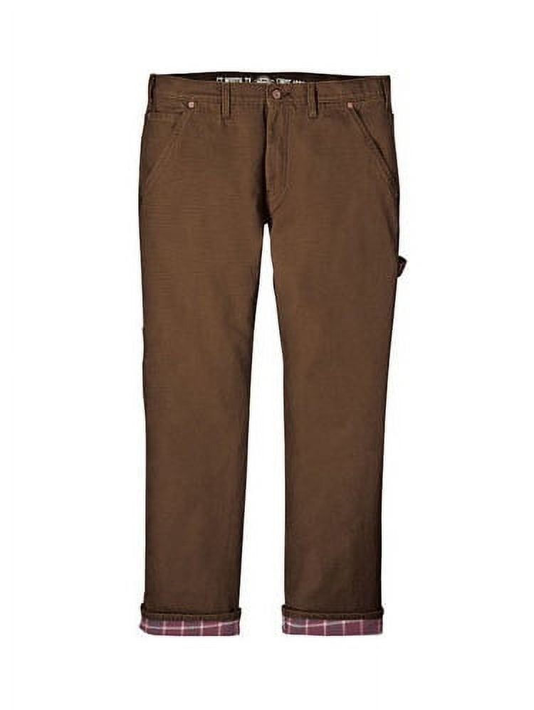 dickies men s flannel lined carpenter jeans brown 38x34 Walmart