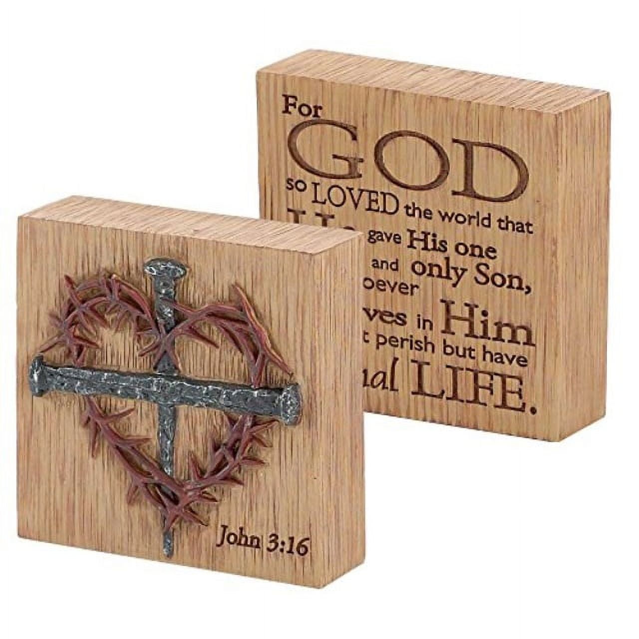 dicksons god so loved john 3:16 nail cross and thorn heart 3 inch table ...