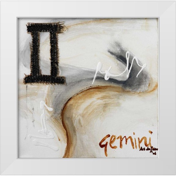 die Zakko, Art 12x12 White Modern Wood Framed Museum Art Print Titled - Gemini
