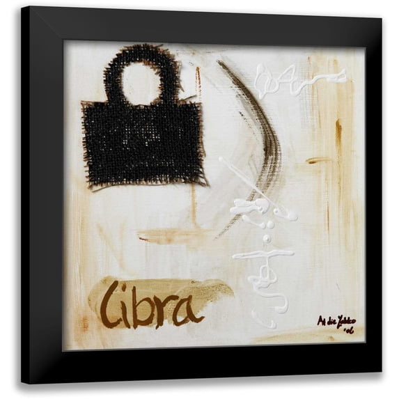 die Zakko, Art 15x15 Black Modern Framed Museum Art Print Titled - Libra