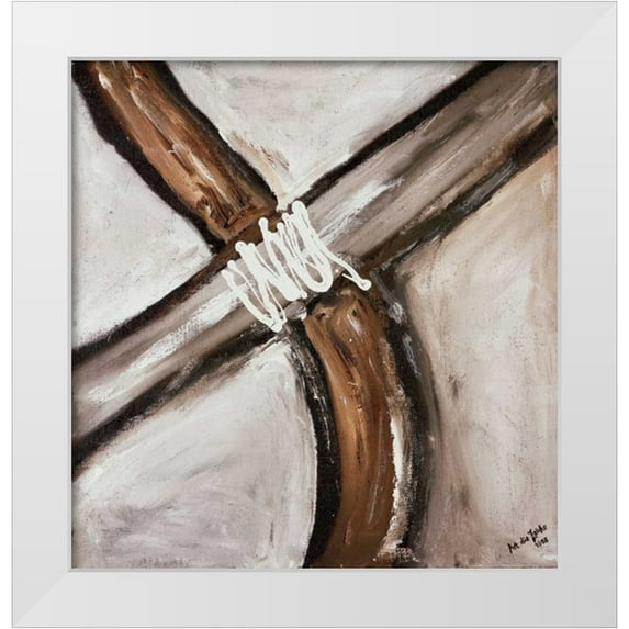 die Zakko, Art 15x15 White Modern Wood Framed Museum Art Print Titled - Crossing Band I