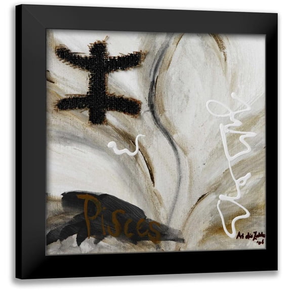 die Zakko, Art 20x20 Black Modern Framed Museum Art Print Titled - Piscus