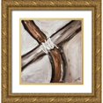 thumbnail image 1 of die Zakko, Art 26x27 Gold Ornate Wood Framed with Double Matting Museum Art Print Titled - Crossing Band I, 1 of 4