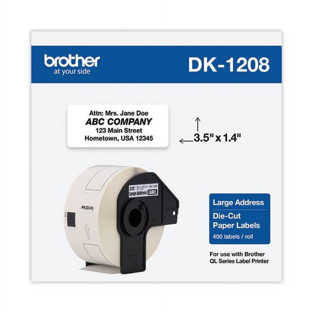 die-cut address labels, 1.4" x 3.5", white, 400 labels/roll | Bundle of 5 Rolls