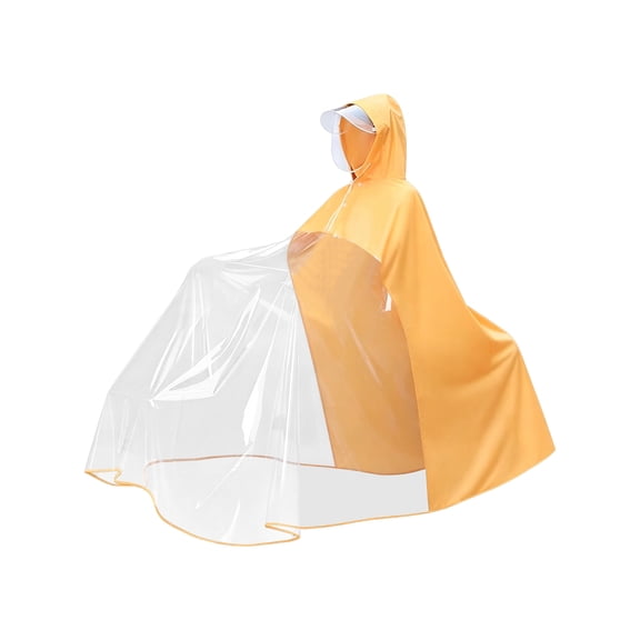 difdany High Visibility Electric Scooter Rain Poncho with Clear Shield, 1 pc Oversized Full Body Cycling Rain Coat, Reflective Striped Riding Rain Cape