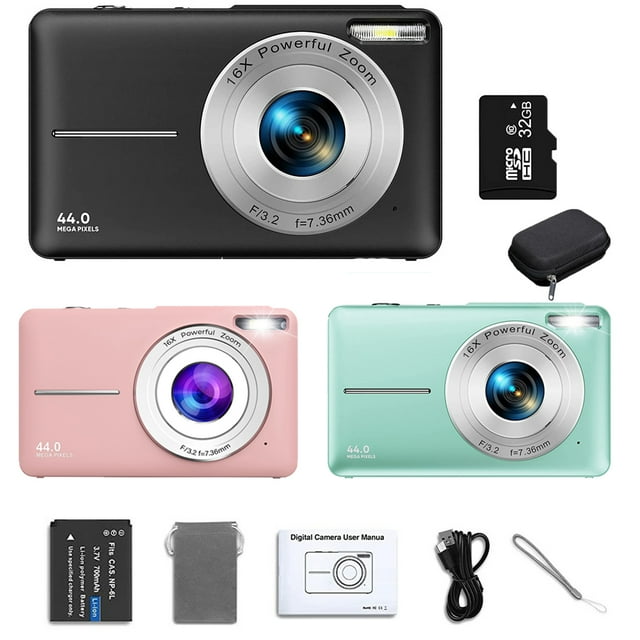 digital Camera HD 1080P 2.4 inches Rechargeable Cameras with 16x Zoom