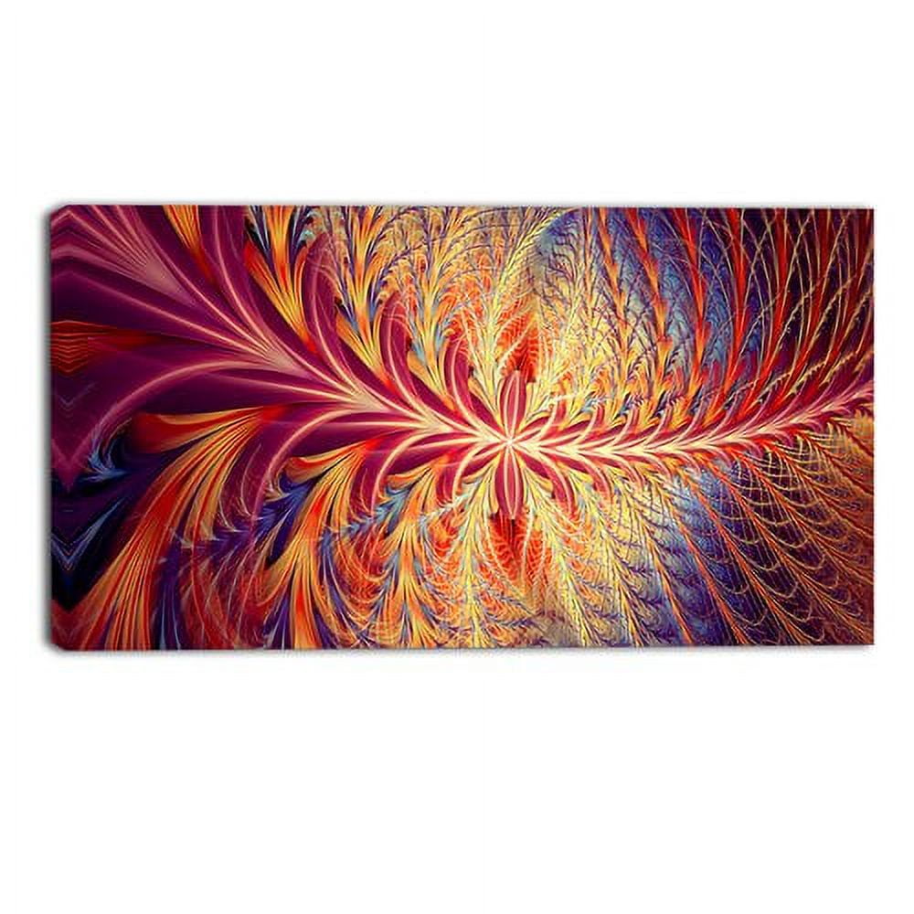 Vibrant Abstract Multicolor Framed Canvas Art, 32x16