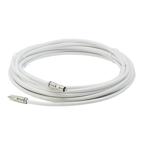 digital audio cable : digital coaxial cable with rca connections, 75 ohm coax, proudly made in the usa : subwoofer cable (s/pdif) white rca cable, 6 feet