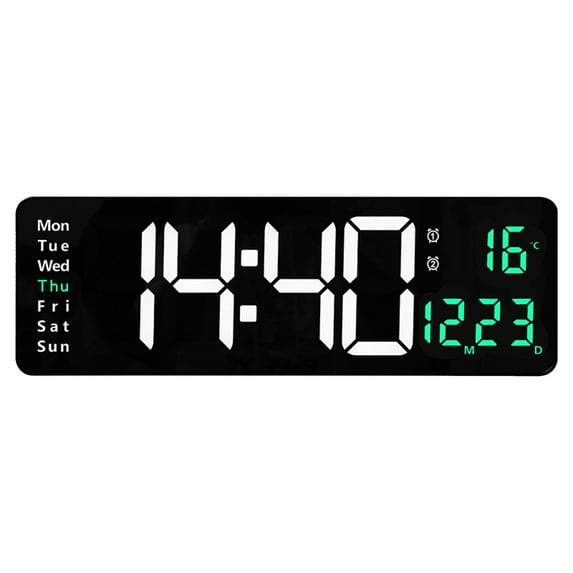 digital clock large display mens office decor marvel clocks for kids Large LED Digital Wall Clock Temperature Date Day Display USB Remote Control