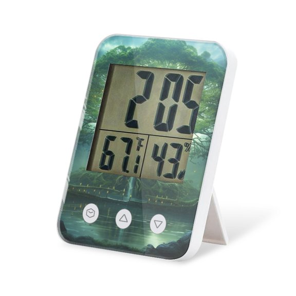digital hygrometer indoor thermometer with High Accuracy Sensor LCD Display for Kitchen Baby Room Office-Colossal Tree Of Life With Roots That Reach Into The Depths Below