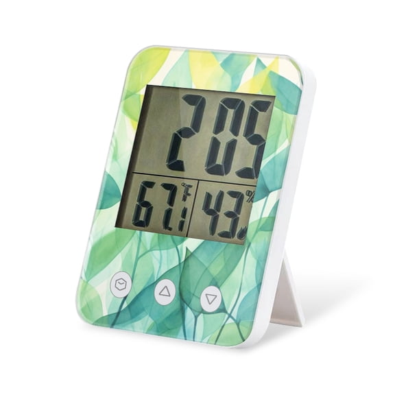 digital hygrometer indoor thermometer with High Accuracy Sensor LCD Display for Kitchen Baby Room Office-Vibrant Watercolor Painting Of Pattern Composed Of Light
