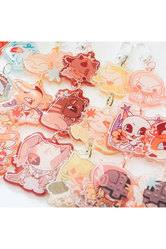 digivolution keychains ft. terriermon, agumon, renamon, guilmon, etc.! (1 keychain)