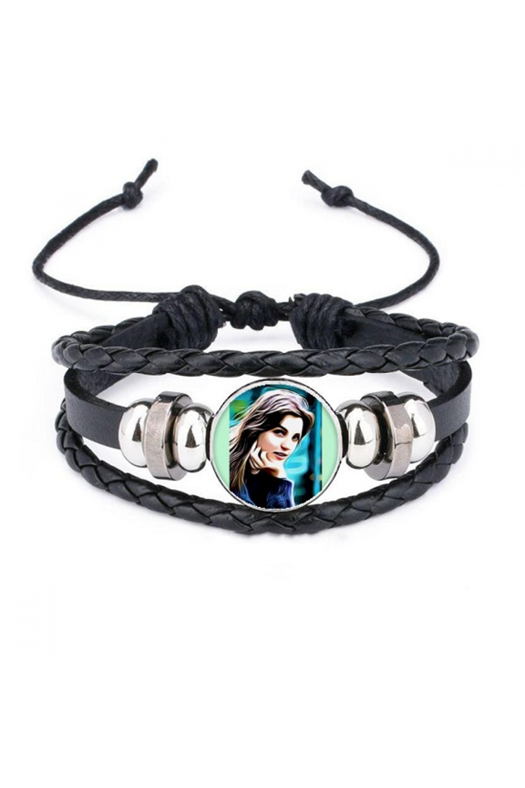 dignified sedate elegance splendid bracelet braided leather woven wristband