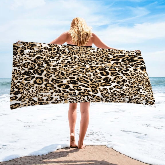 dinapents 75x150cm Square Beach Towel & Mat - Quick-Dry Microfiber Printed Oversized Shawl with Sand-Resistant Technology