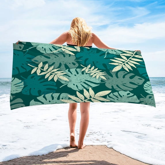 dinapents 75x150cm XL Microfiber Beach Towel - Lightweight Compact Sand-Resistant Square Print for Travel & Outdoor Activities