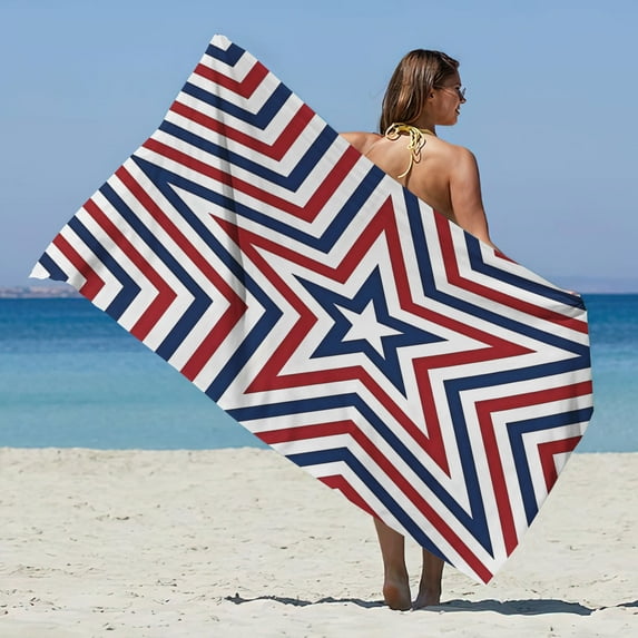 dinapents Extra Large Beach Towel 75x150cm - Quick-Dry Microfiber Printed Square Shawl with Sand-Resistant Technology