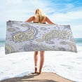 thumbnail image 1 of dinapents Jumbo 75x150cm Beach Towel - Absorbent Microfiber Printed Square Shawl with Anti-Sand Feature for Vacation, 1 of 8