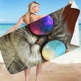 thumbnail image 1 of dinapents Oversized Square Beach Towel 75x150cm - Summer Microfiber Lightweight Towel with Anti-Sand Technology, Travel-Friendly & Space-Saving Design, 1 of 4
