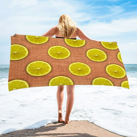 dinapents Printed Microfiber Shawl 75x150cm - Oversized Square Beach Towel, Quick Dry Sandproof for Travel & Sports Events