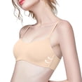 thumbnail image 1 of dinapents Seamless Wireless Bra for Women Skin Tone Invisible T-Shirt Bra with Adjustable Straps Bras for Daily Wear, 1 of 5