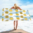 thumbnail image 1 of dinapents Summer Series Oversized Beach Towel - 75x150cm Microfiber Quick Dry Square Towel with Pineapple Design, Multi-Purpose, 1 of 6