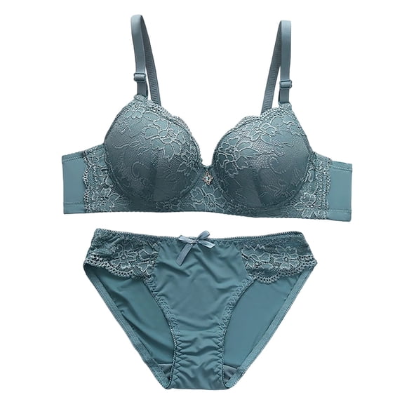 dinapents Underwire Bra Sets for women Full Coverage T-Shirt Bra with Matching Panty & Back Smoothing