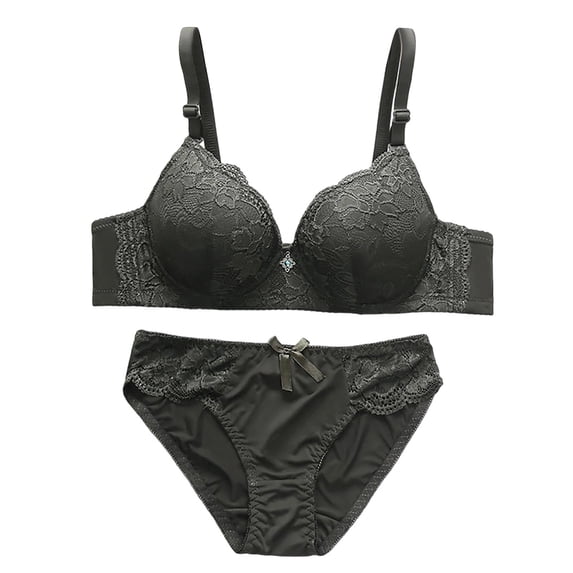 dinapents Underwire Bra Sets for women Full Coverage T-Shirt Bra with Matching Panty & Back Smoothing