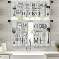thumbnail image 1 of dinii 36 Inch Kitchen Curtains Black Farmhouse Rustic Window Curtains and Valances Set of 3, Vintage Fork Spoon Country Wooden Wood Short Tier Curtain, Vintage Small Kitchen Decor, 1 of 6