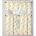 thumbnail image 1 of dinii Vegetables Slub Kitchen Curtains Window Tier Valance Set Farmhouse Short Café Bathroom Window, 1 of 6