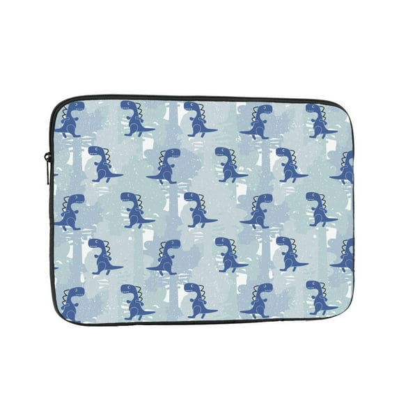dino blue color 17 inch Portable Laptop Sleeve Compatible with MacBook Air Notebook Computer Case for Men Women College School Students